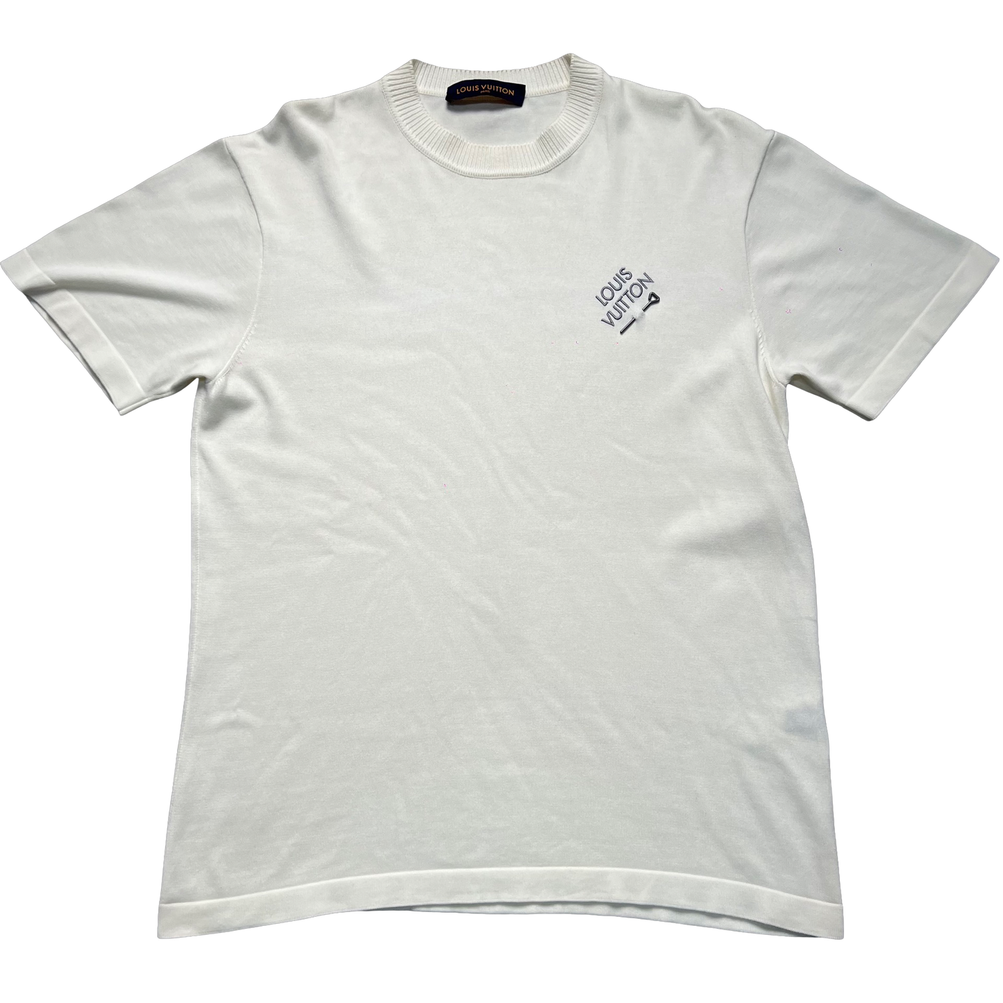 Louis Vuitton Signature Short-Sleeved T-Shirt Pin Design White
