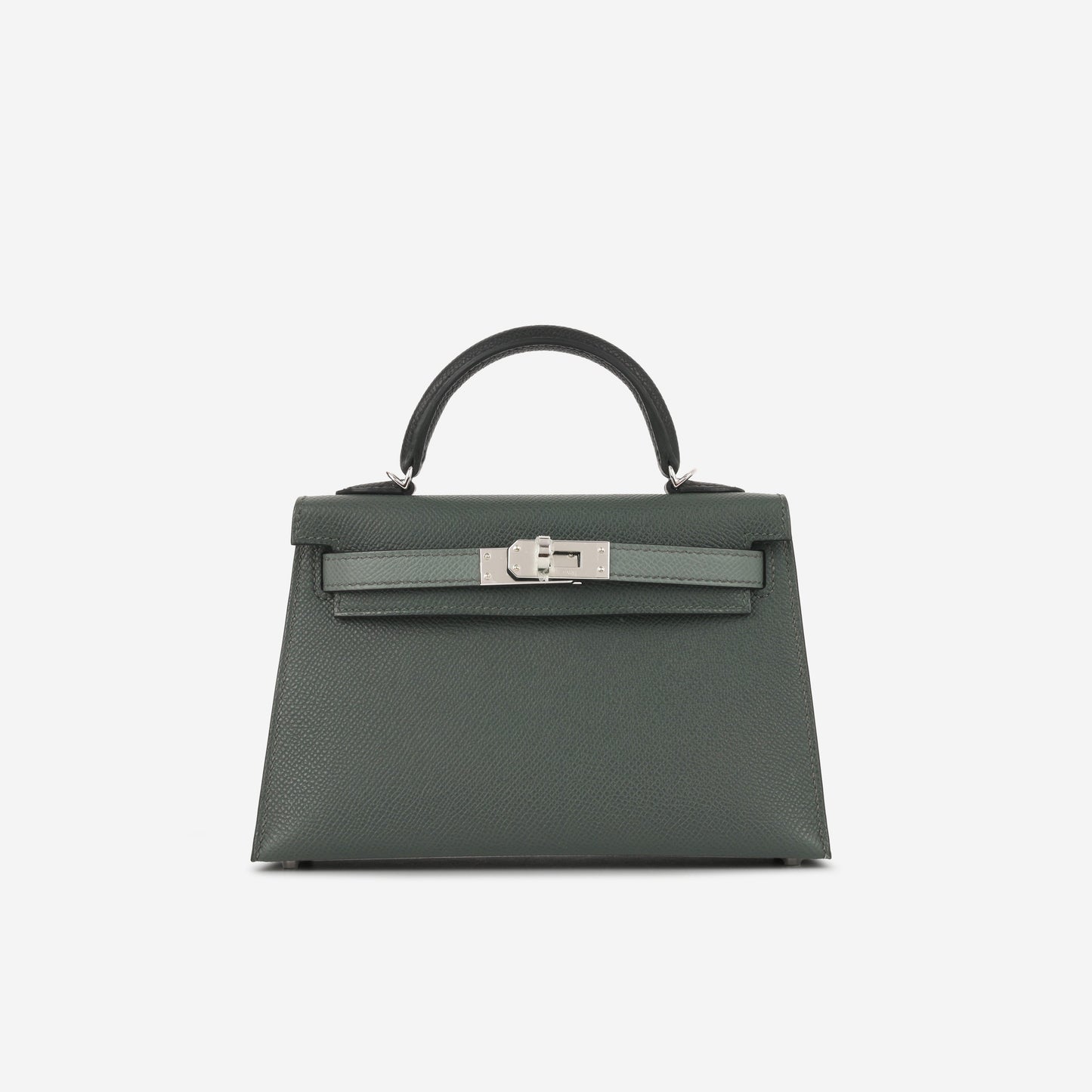 Hermès Mini Kelly - Vert Mangrove / Vert Amande / Noir