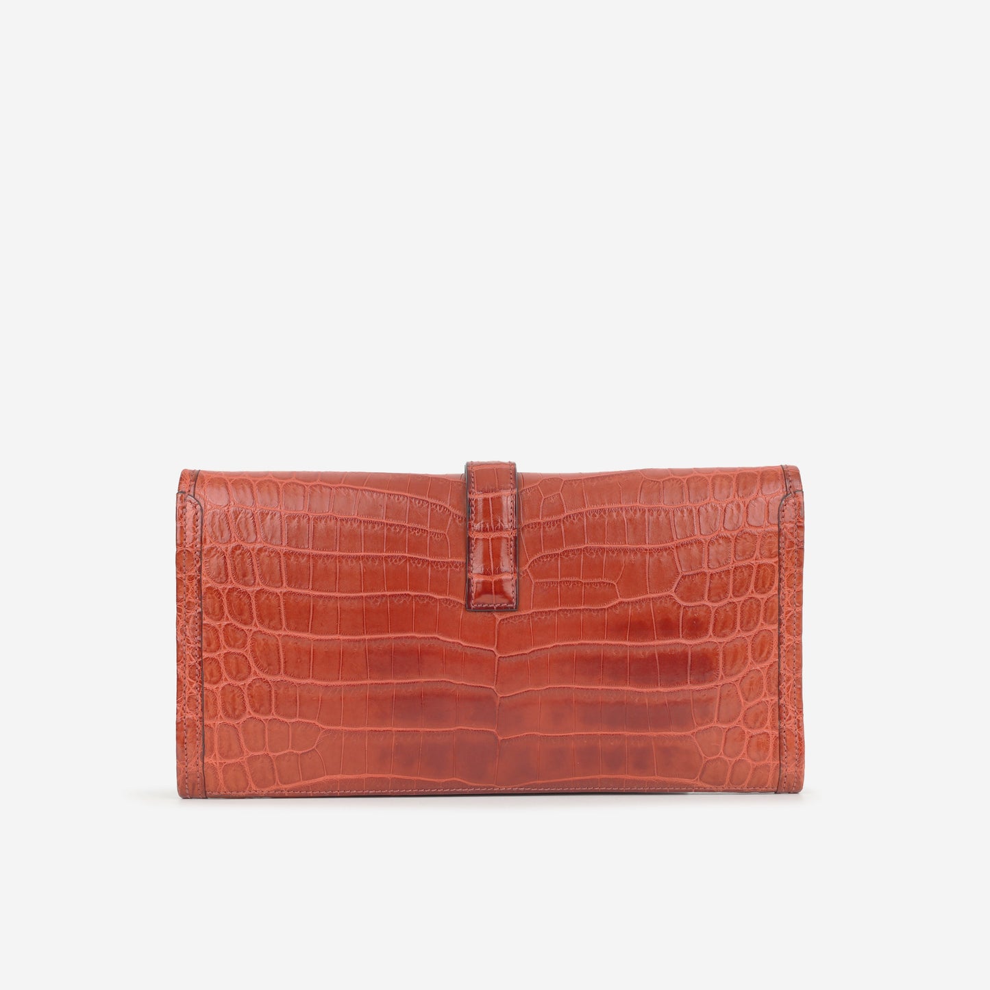 Hermès Jige Clutch 29 - Rouge H Shiny Crocodile