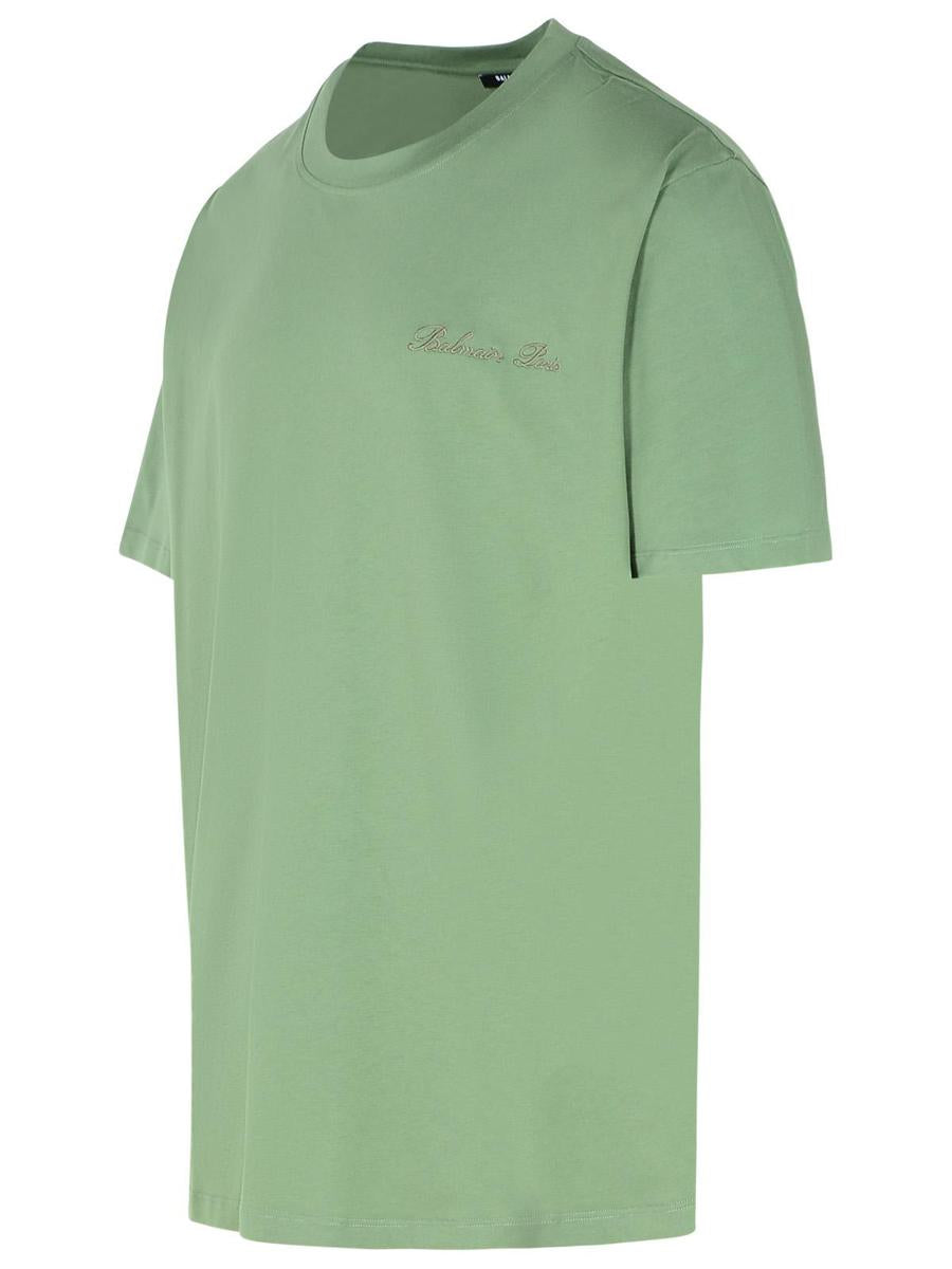 Balmain Green Cotton T-Shirt