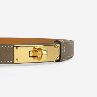 Hermès Kelly Belt - Etoupe / Gold
