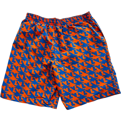 Louis Vuitton Blue & Orange Dove Print Swimshorts