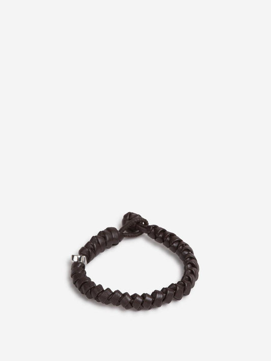 Bottega Veneta Intracciata Leather Bracelet