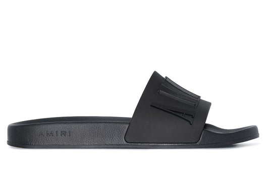 Amiri Pool Slide Debossed Black