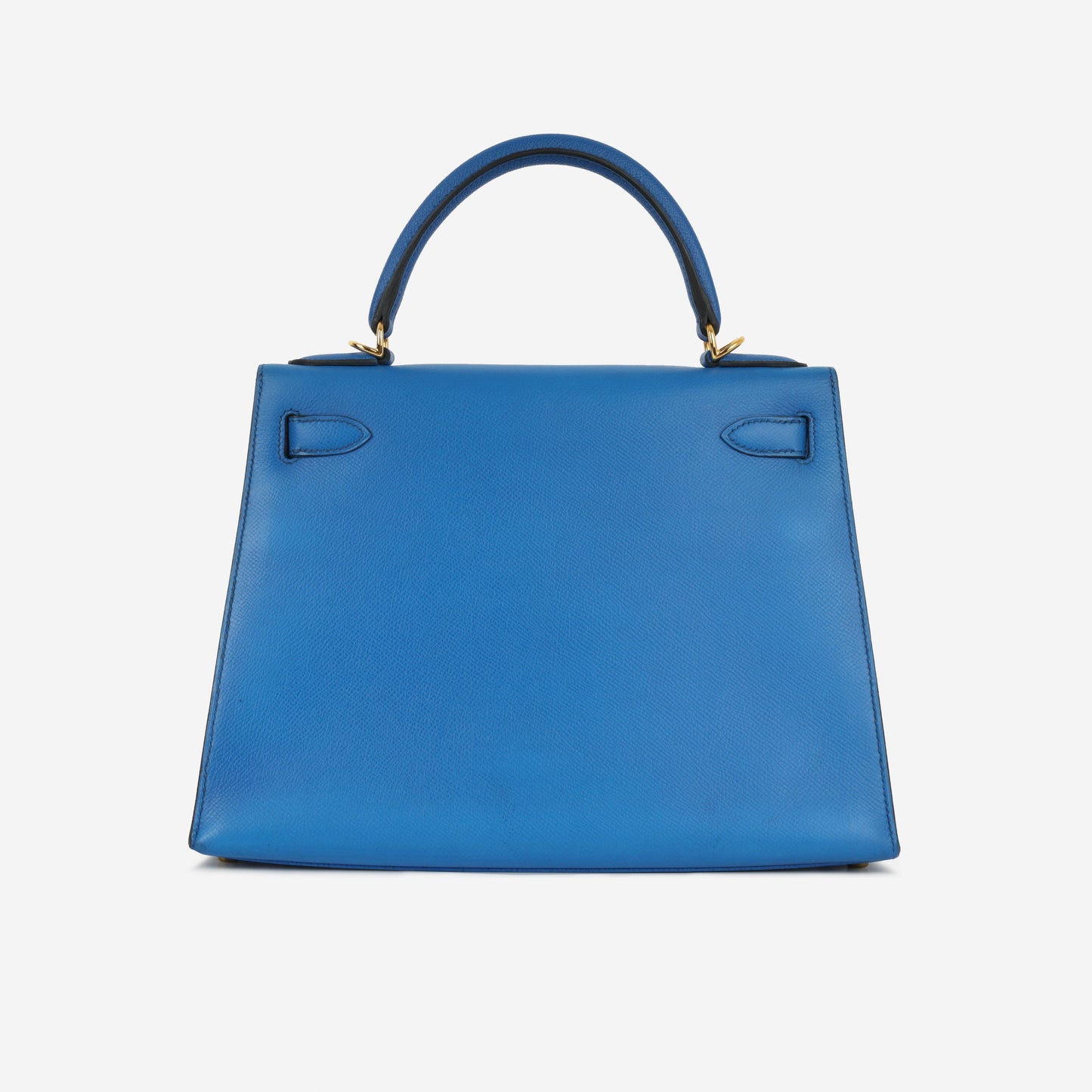 Hermès Vintage Kelly 28 - Bleu De France Courchevel | Gold Hardware