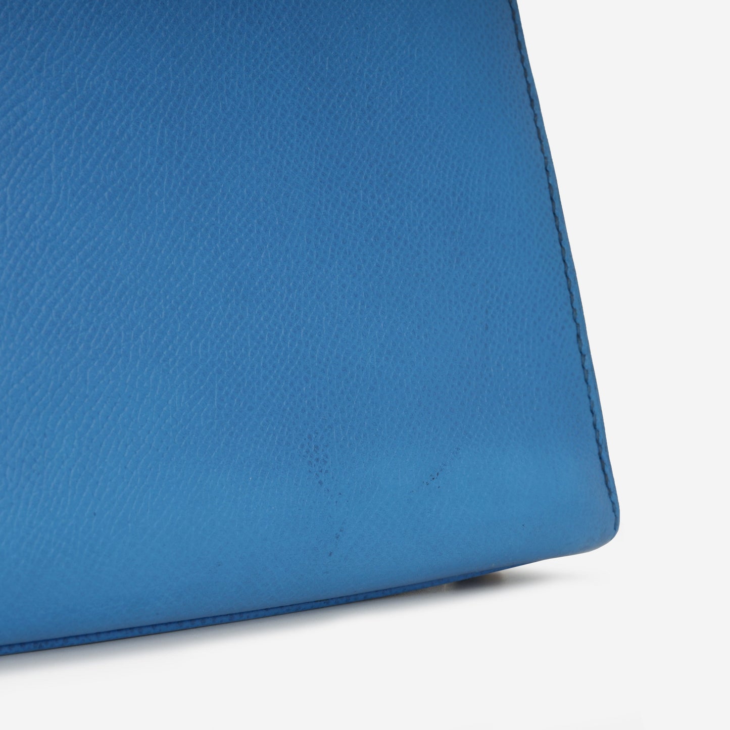 Hermès Vintage Kelly 28 - Bleu De France Courchevel | Gold Hardware