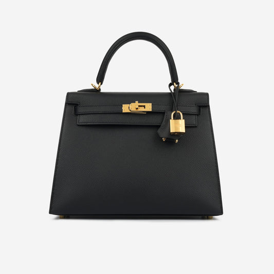 Hermès Kelly 25 - Black Epsom | Gold Hardware