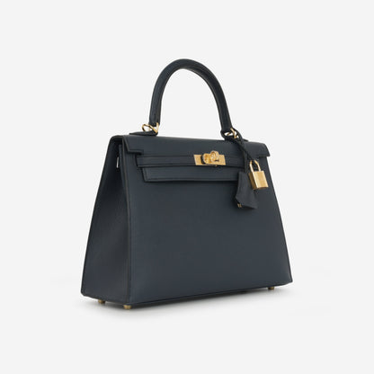 Hermès Kelly 25 - Bleu Indigo Epsom | Gold Hardware