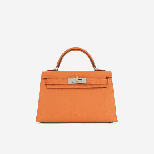 Hermès Mini Kelly - Orange Epsom | Electrum Hardware