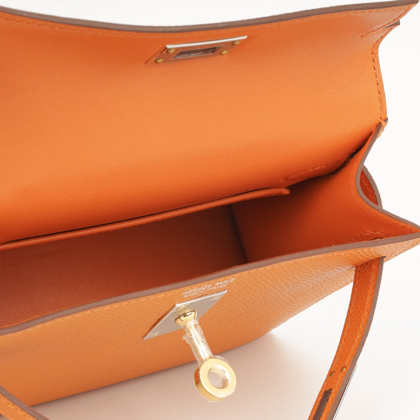 Hermès Mini Kelly - Orange Epsom | Electrum Hardware