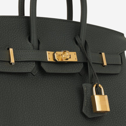 Hermès Birkin 25 - New Vert Fonce Togo | Gold Hardware