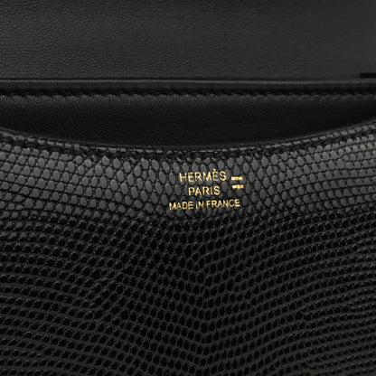 Hermès Constance 18 - Black Salvator Lizard | Gold Hardware
