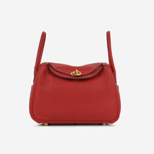 Hermès Lindy 26 - Rouge Garance Clemence | Gold Hardware