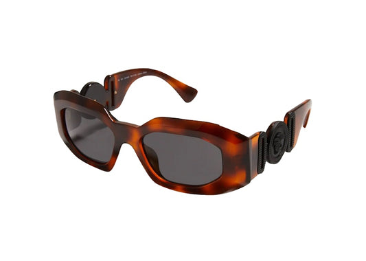 Versace Medusa Oval Sunglasses Black/Tortoise