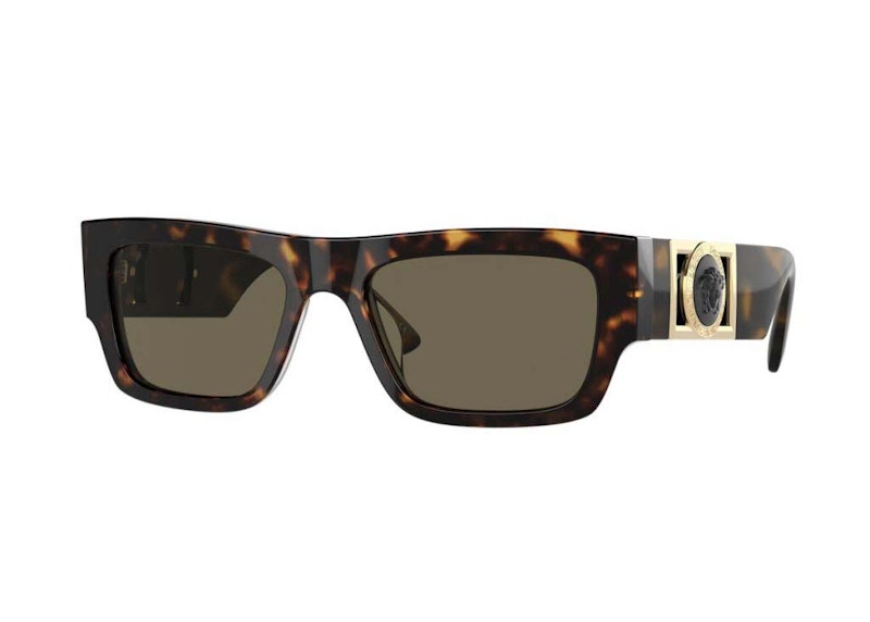Versace Medusa Rectangular Sunglasses Havana/Brown