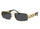 Versace Rectangle Logo Runway Sunglasses Gold