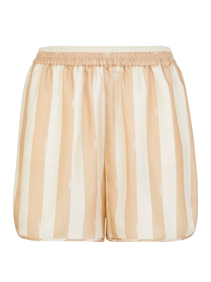 Fendi Beige Silk Pequin Short Pants Clothing