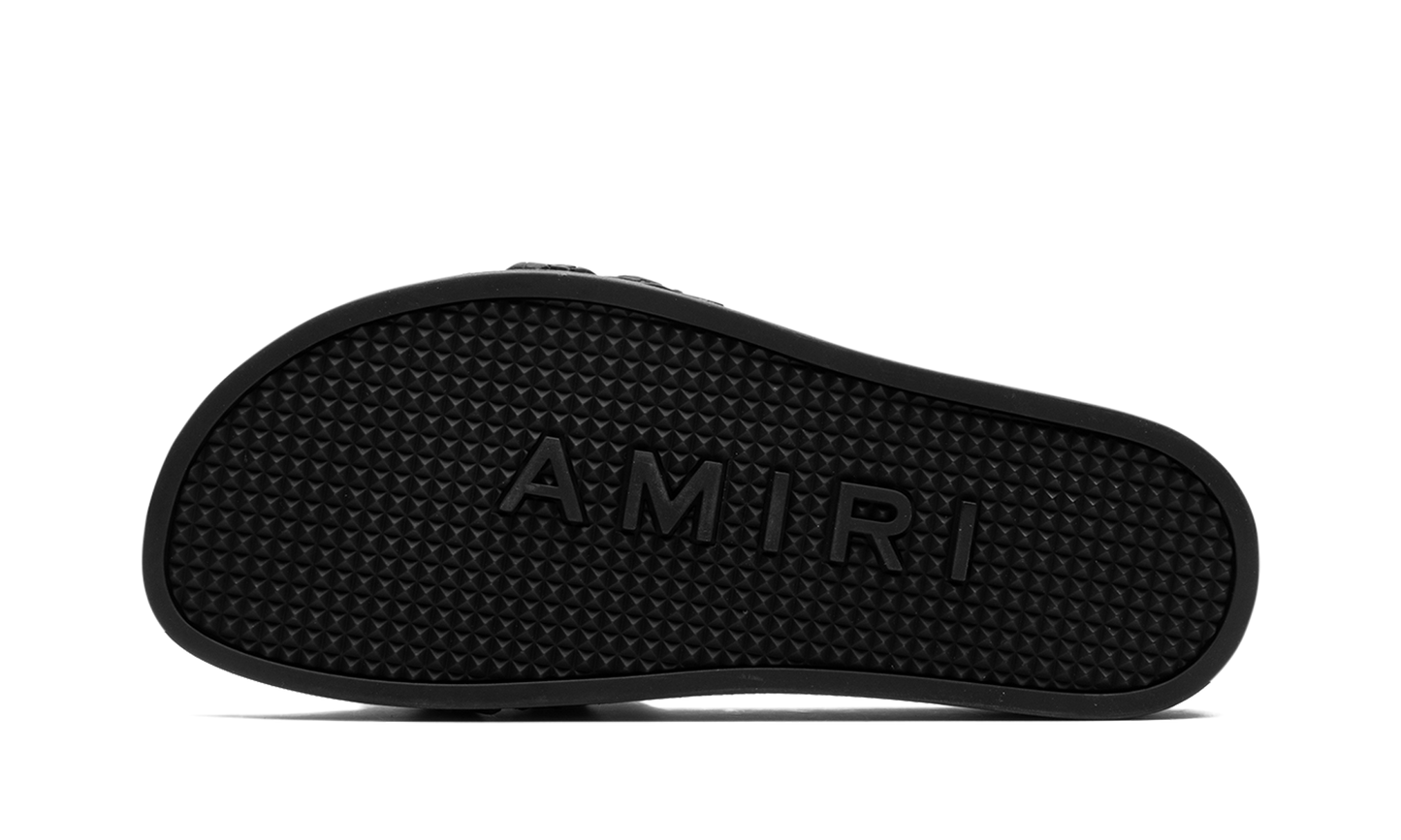 Amiri Bandana Moulded Slides Black Black
