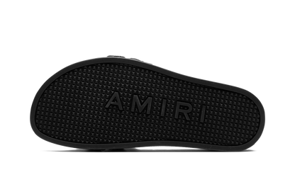 Amiri Bandana Moulded Slides Black Black