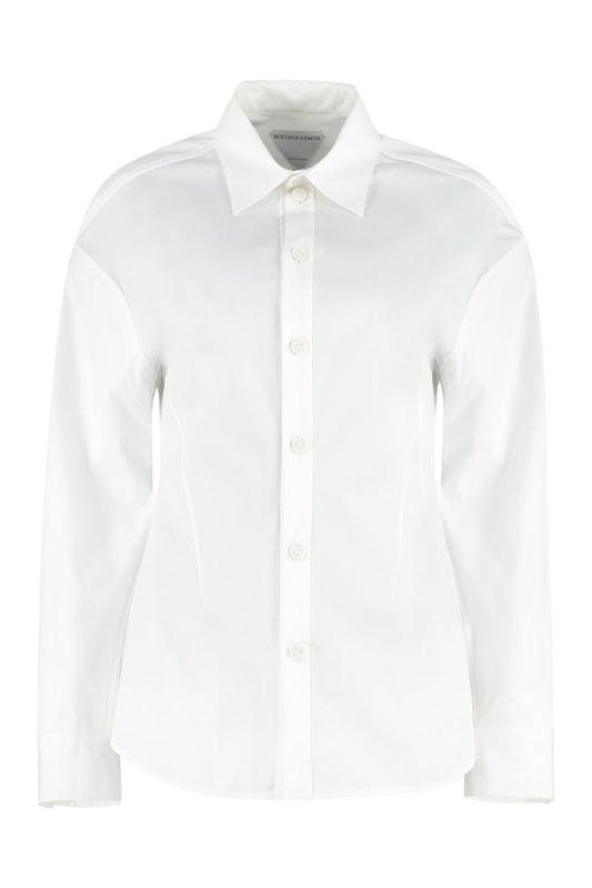 Bottega Veneta Classic Italian Collar Cotton Shirt