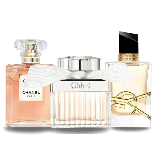 Packung mit 3 Parfums: Chanel COCO MADEMOISELLE, Yves Saint Laurent LIBRE und CHLOÉ (Eau de Parfum)